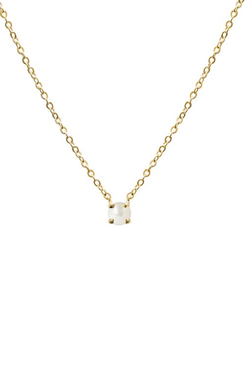 Jane Basch Designs Birthstone Pendant Necklace in Pearl/June