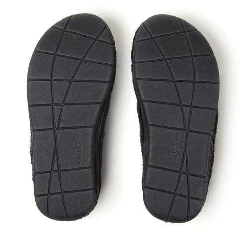 Dearfoams Wrenley Terry Womens Memory Foam Slip-on Slippers In Black