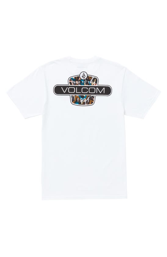 Shop Volcom Kids' Back Fill Graphic T-shirt In White