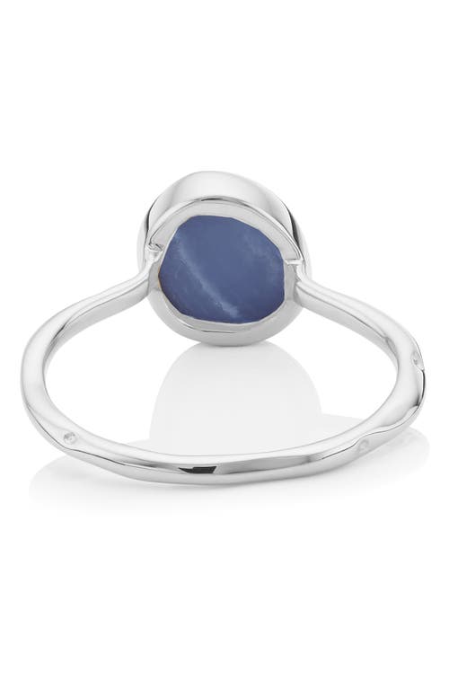 Shop Monica Vinader Siren Stacking Ring In Silver/kyanite