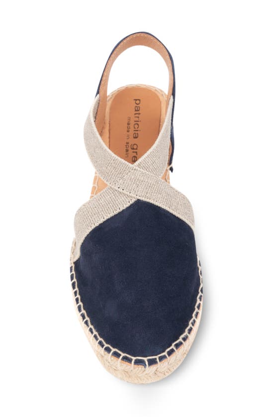 Shop Patricia Green Grace Espadrille Wedge In Navy