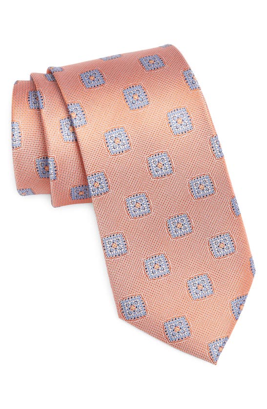 Shop Nordstrom Medallion Silk Tie In Orange