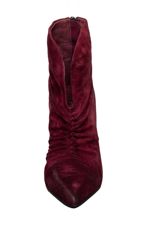 Antelope Hetty Ruched Bootie In Bordeaux