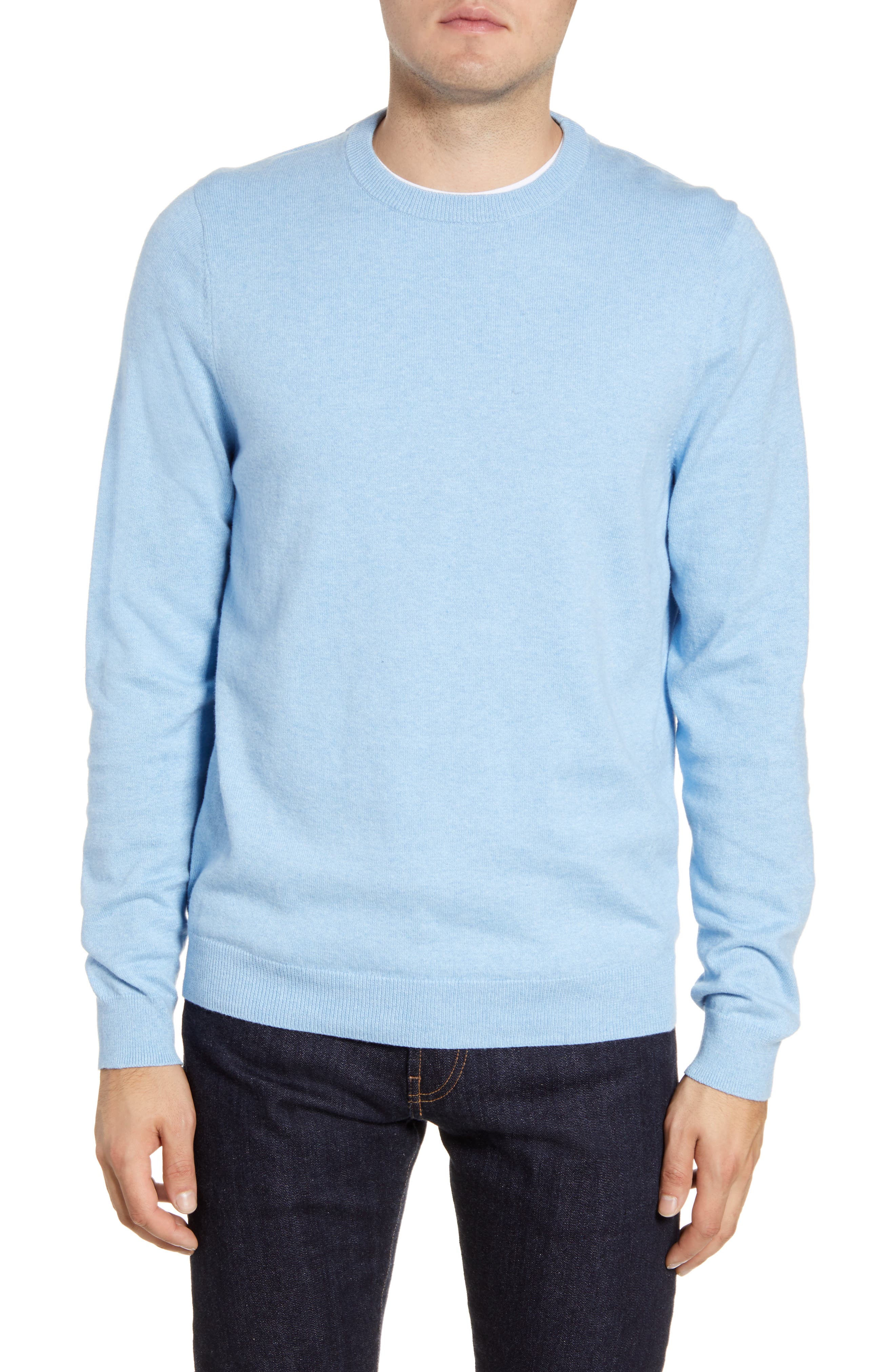Nordstrom Men's Shop Cotton & Cashmere Crewneck Sweater (Regular & Tall) Nordstrom