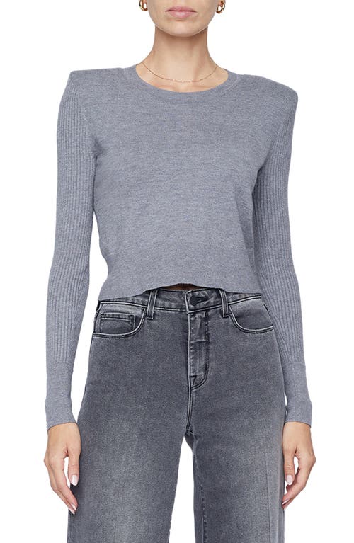 Rib Sleeve Sweater in Heather Grey