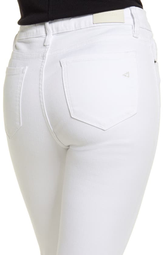 Hidden Jeans Fray Hem Crop Flare Jeans In White