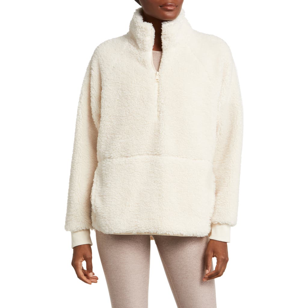 BEYOND YOGA BEYOND YOGA TAKE FLIGHT HIGH PILE FLEECE HALF ZIP PULLOVER