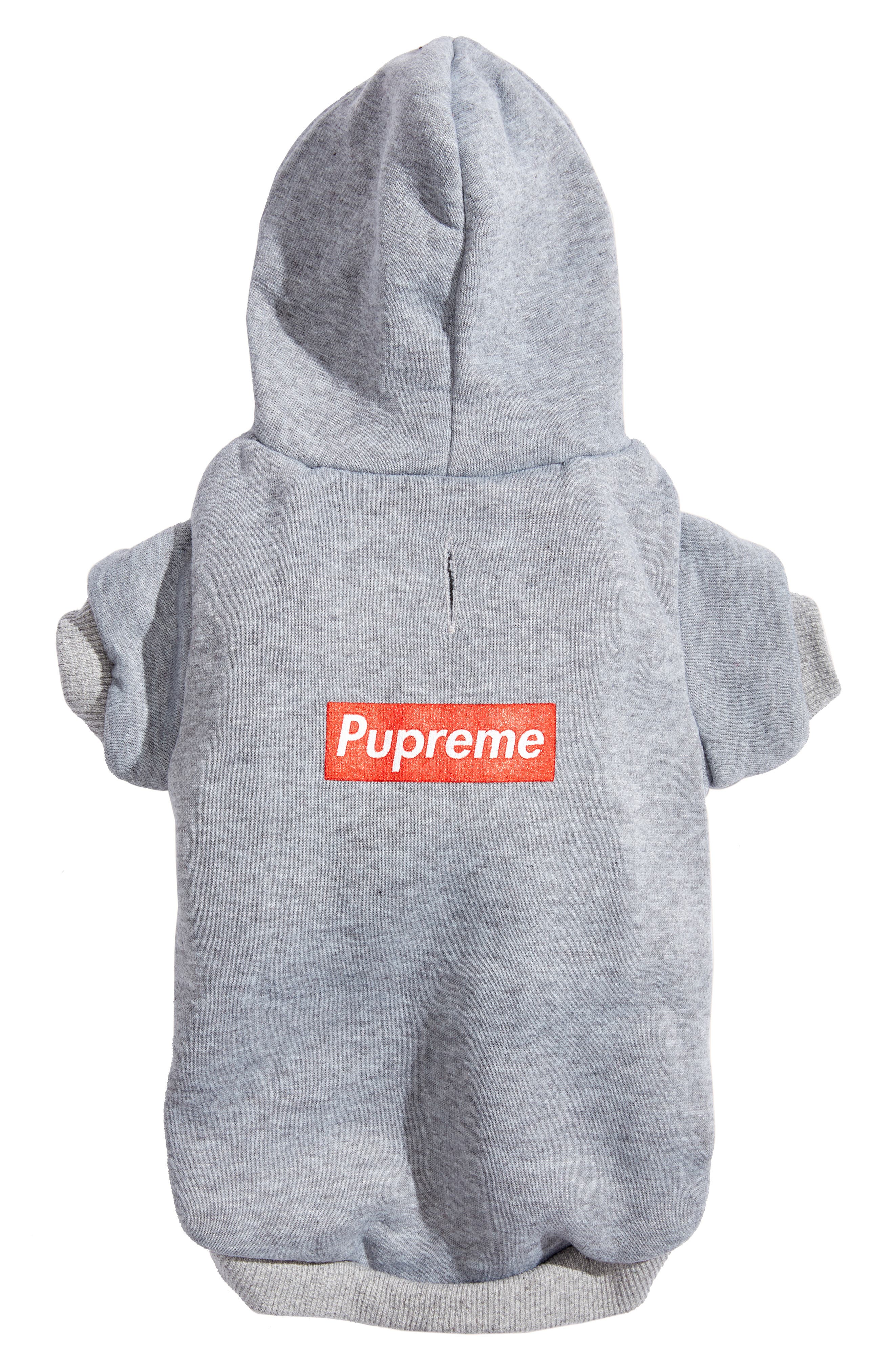 pupreme dog hoodie