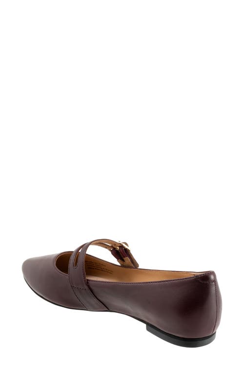 Trotters Emerald Pointed Toe Mary Jane Flat In Oxblood