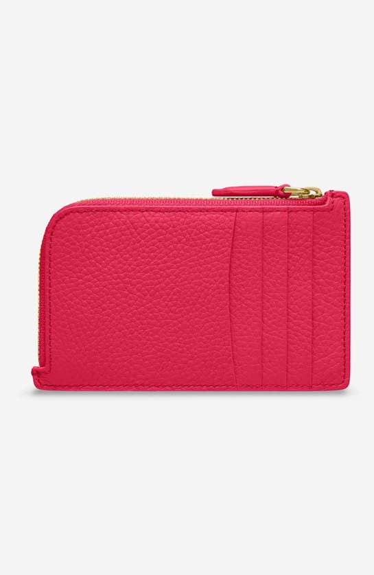 Maison De Sabre Maison De Sabré Leather Zip Card Holder In Shibuya Fuchsia