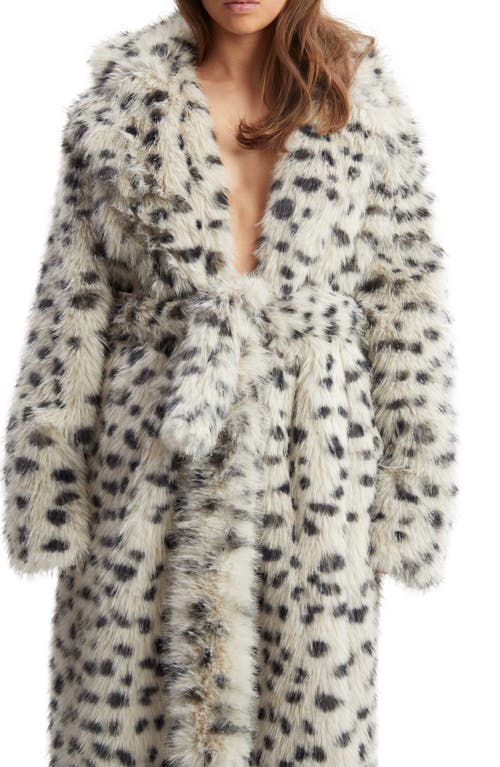 BARDOT BARDOT DOROTHEA LEOPARD PRINT FAUX FUR COAT