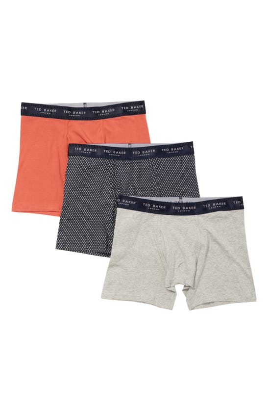 Ted Baker Cotton Stretch Boxer Briefs In Gh/ Hot Sau/ Nv H