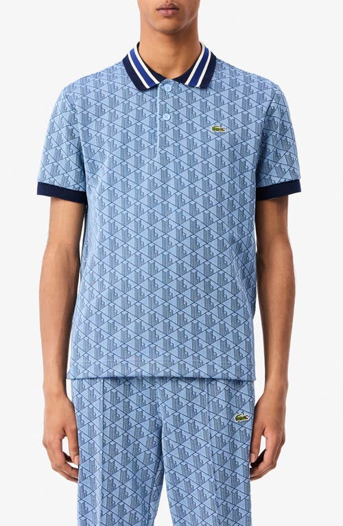 Lacoste Men's Classic Fit Monogram Polo - Xl - 6 In Rill/globe