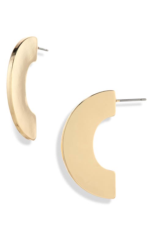 Shop Open Edit Polished Half Hoop Earrings In Gold