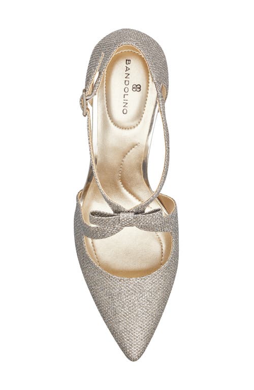 Bandolino Zeffer Womens Bow Metallic Pumps In Gold Shimmer