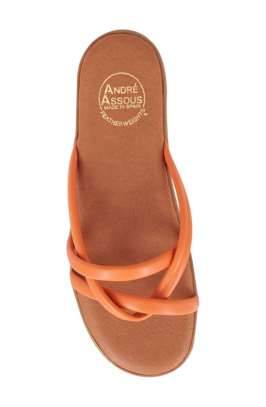Shop Andre Assous Pheonix Featherweights™ Slide Sandal In Red Orange