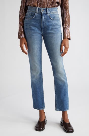 Lafayette 148 New York Reeve High Waist Straight Ankle Jeans