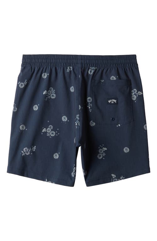 Shop Billabong Sundays Layback Water Repellent Board Shorts In Denim Blue