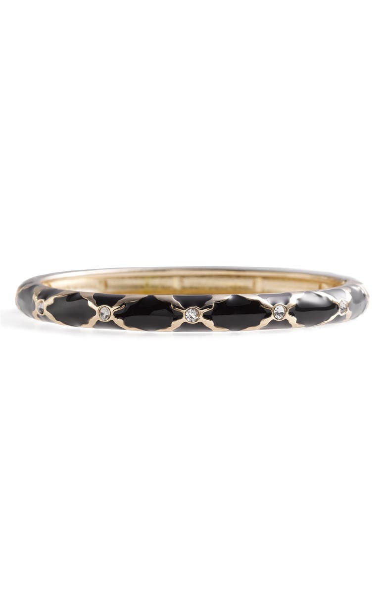 SEQUIN Small Crystal Detail Hinged Bangle, Main, color, 001