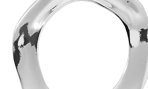 Ettika Open Circle Statement Necklace In Silver
