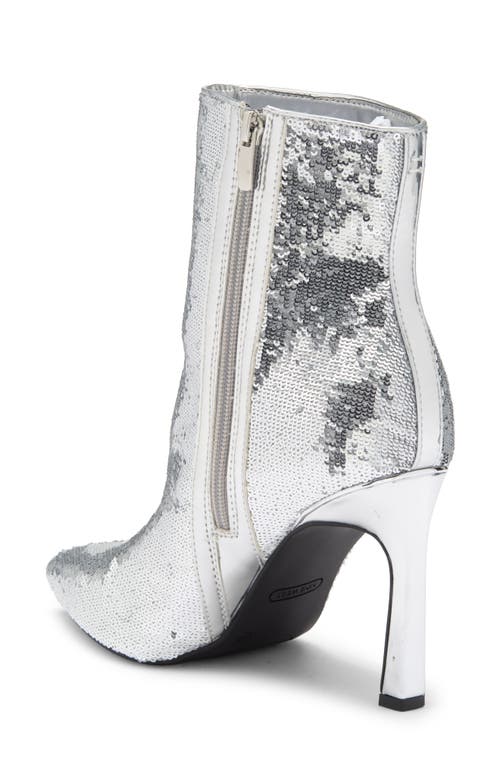 Nine West Balize Pointed Toe Bootie In Silver/silver