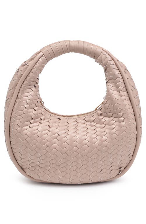 Moda Luxe Woven Circle Shoulder Bag In Natural