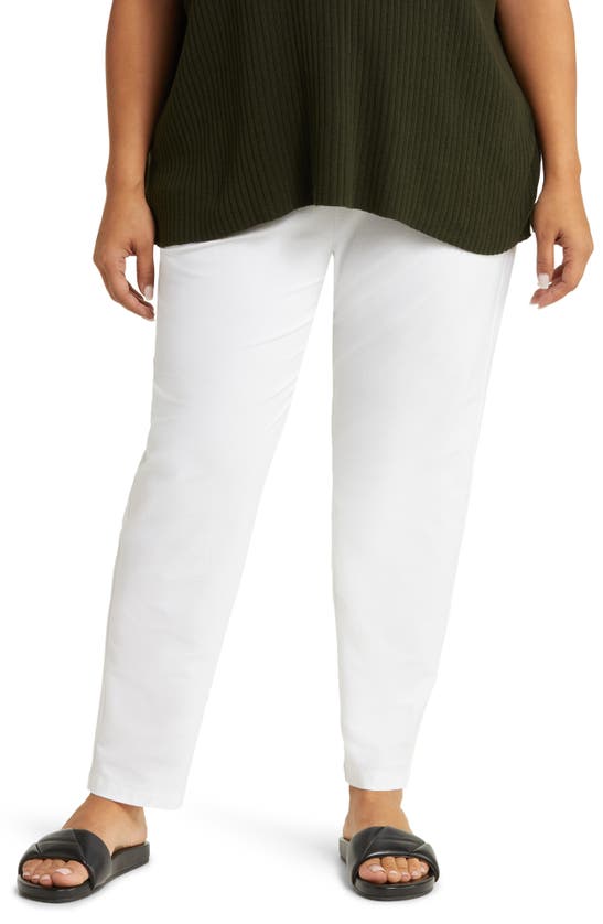 Eileen Fisher Slim Ankle Pants In White