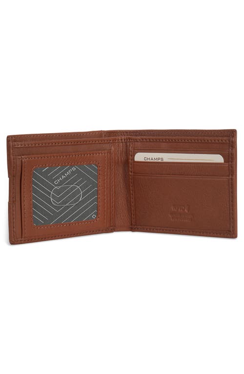 Champs Onyx Leather Rfid Bifold Wallet In Brown