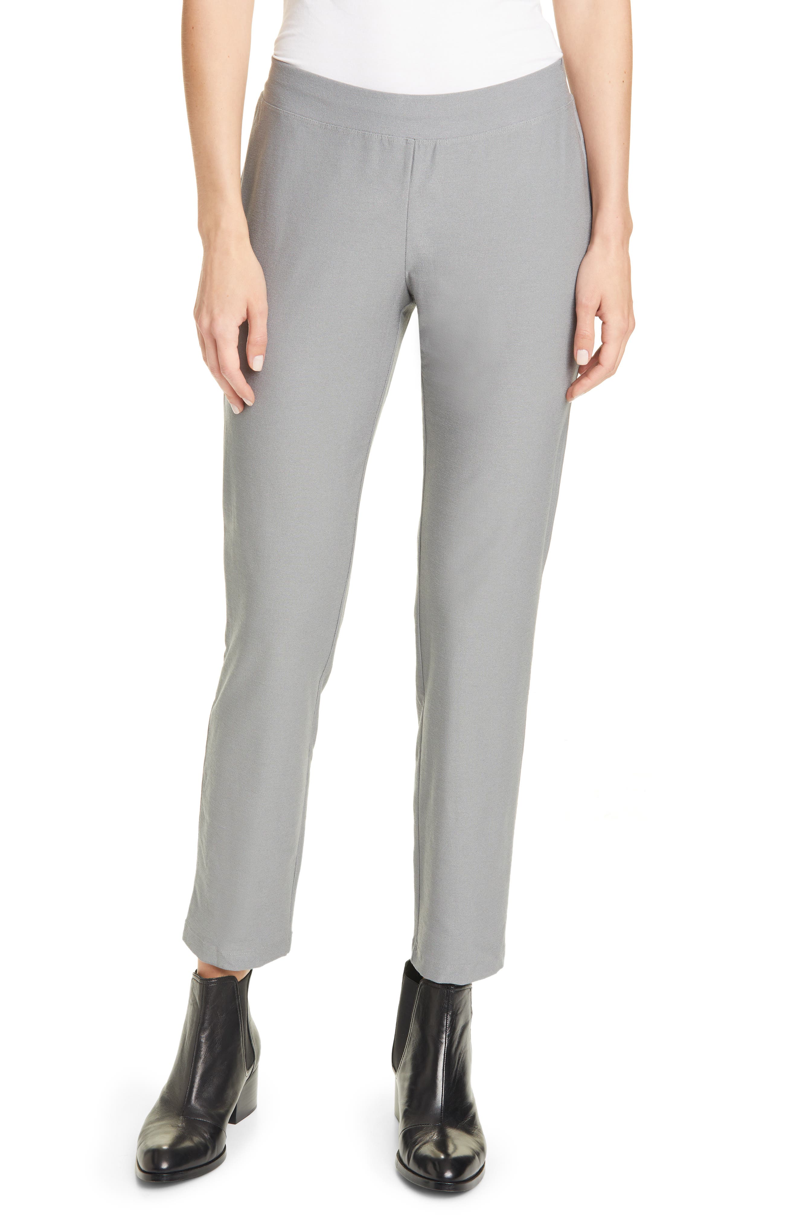eileen fisher stretch crepe ankle pants