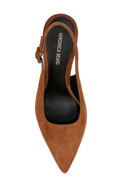 Shop Veronica Beard Callie Pointed Toe Slingback Pump In Caramel