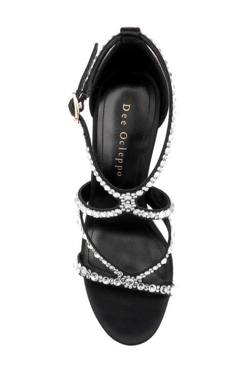 Dee Ocleppo Fiji Strappy Sandal In Black Satin