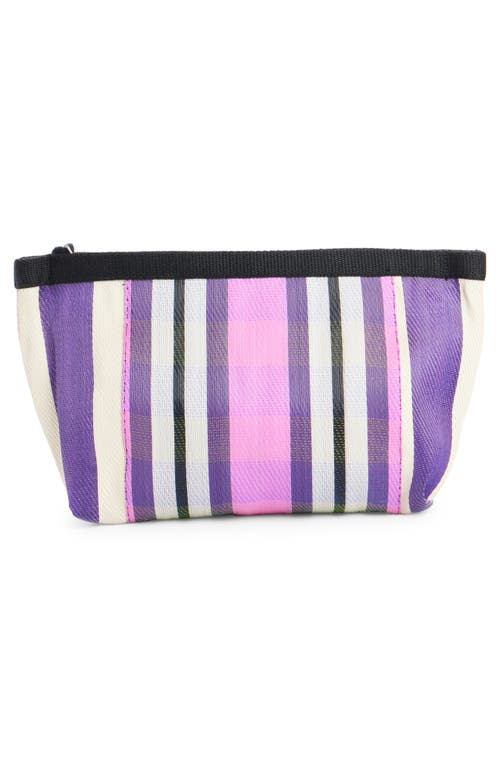 Shop Isabel Marant Powden Stripe Nylon Pouch In Purple