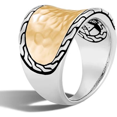 John Hardy Classic Chain Hammered Saddle Ring