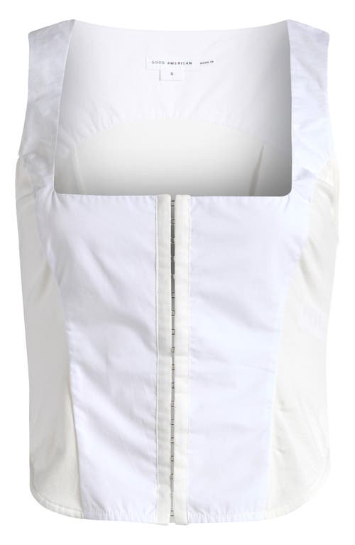 Shop Good American Poplin Corset In White001