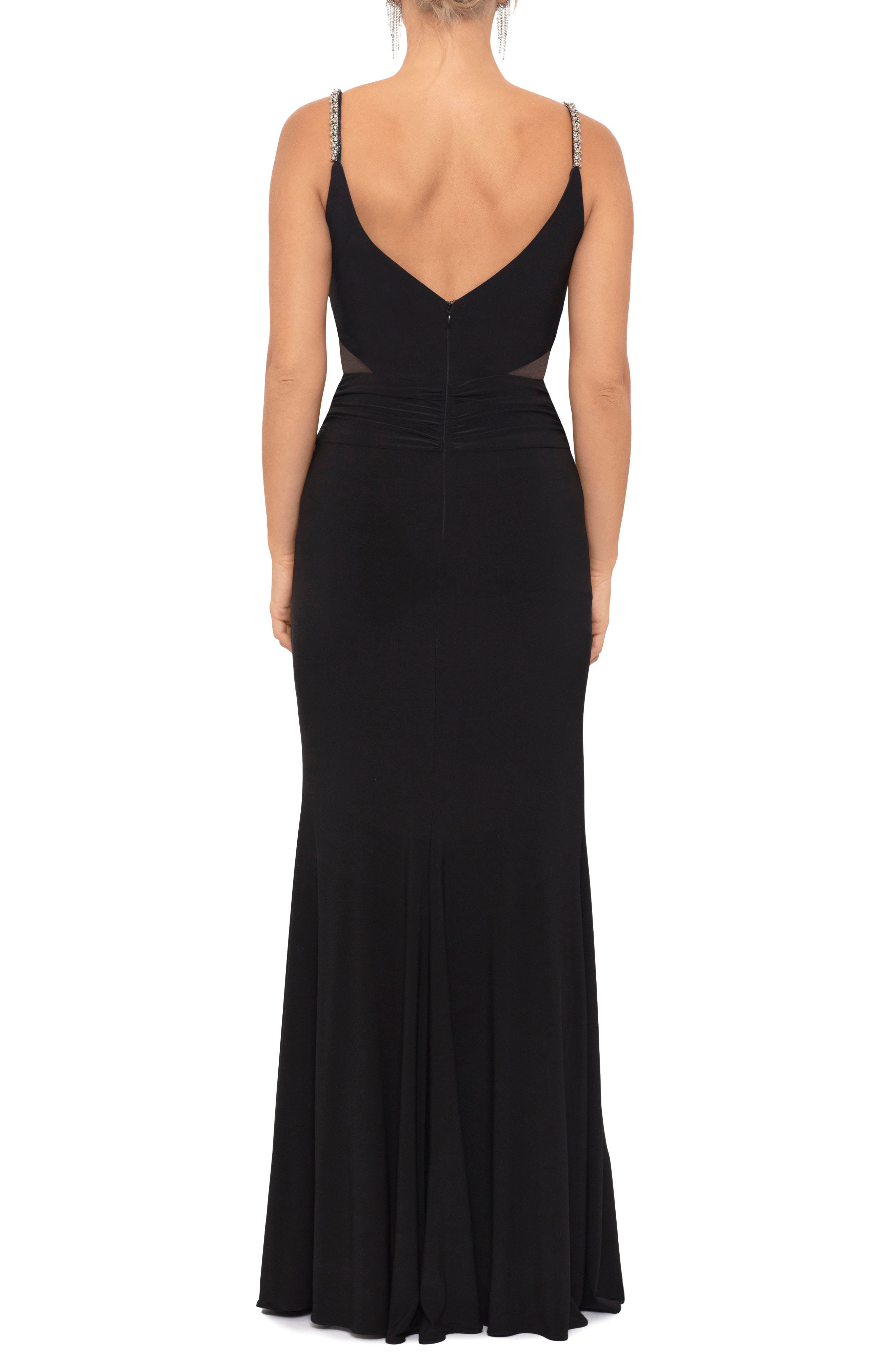 Xscape Mesh Inset Gown Nordstrom