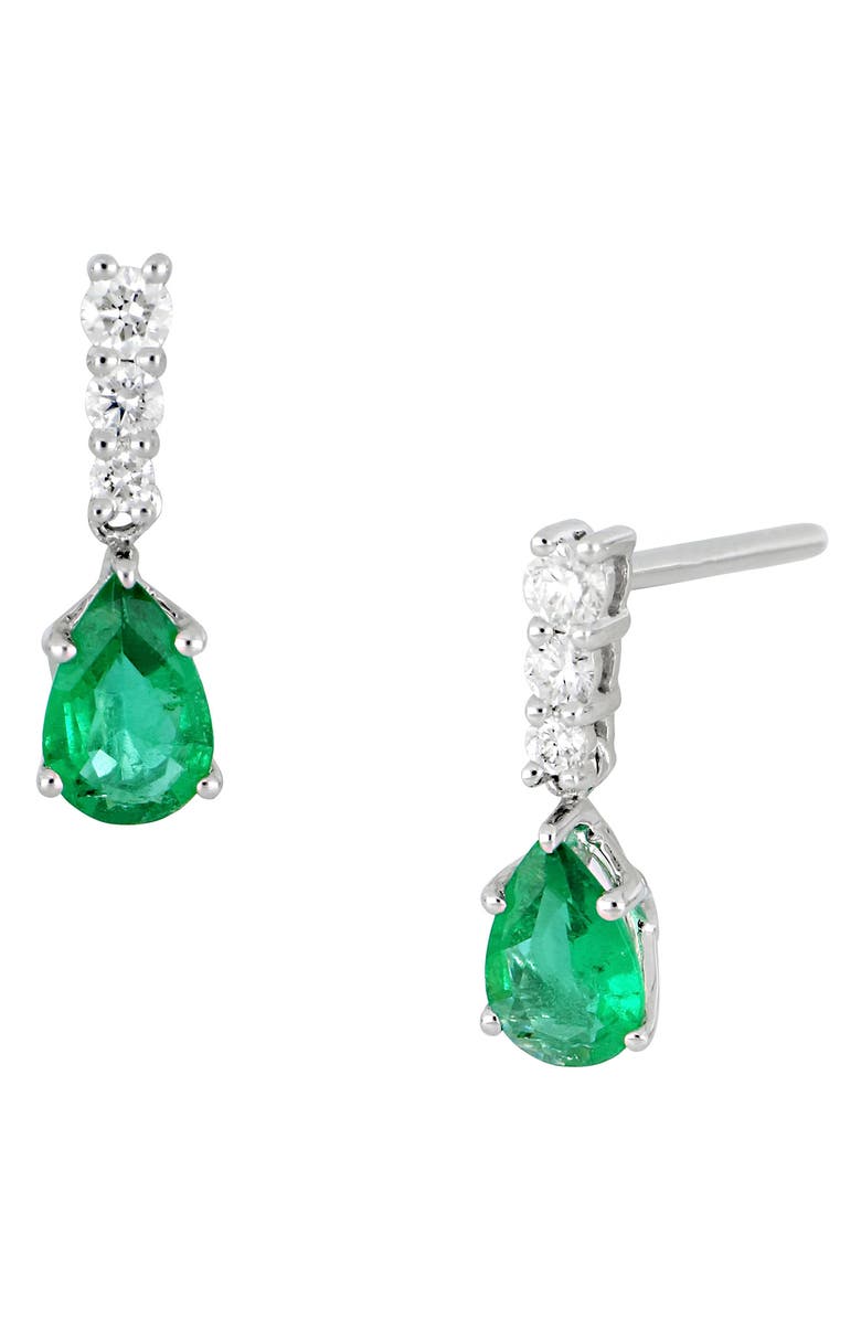 Bony Levy Emerald Diamond Drop Earrings Nordstrom Exclusive Emerald Diamond Drop Earrings Main Color