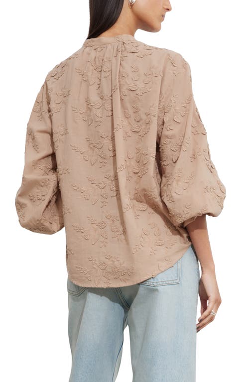 Shop & Other Stories Floral Appliqué Blouse In Beige Medium Dusty