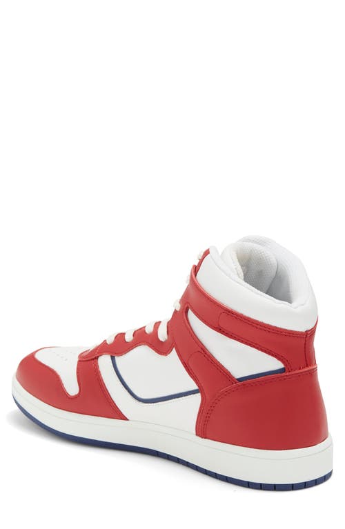 Official Program Court High Top Sneaker In Burgundy/white/dark Blue