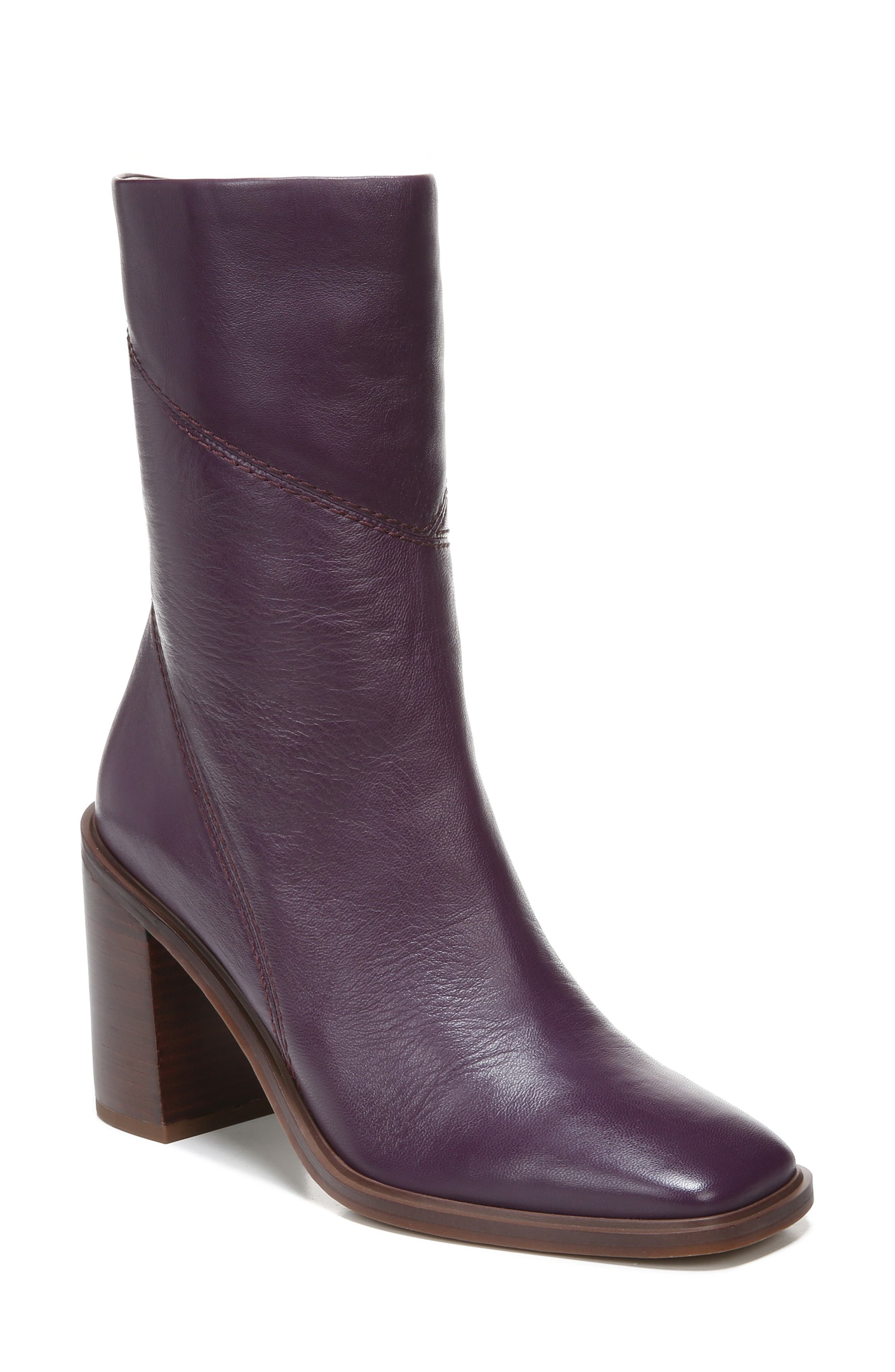purple heel boots