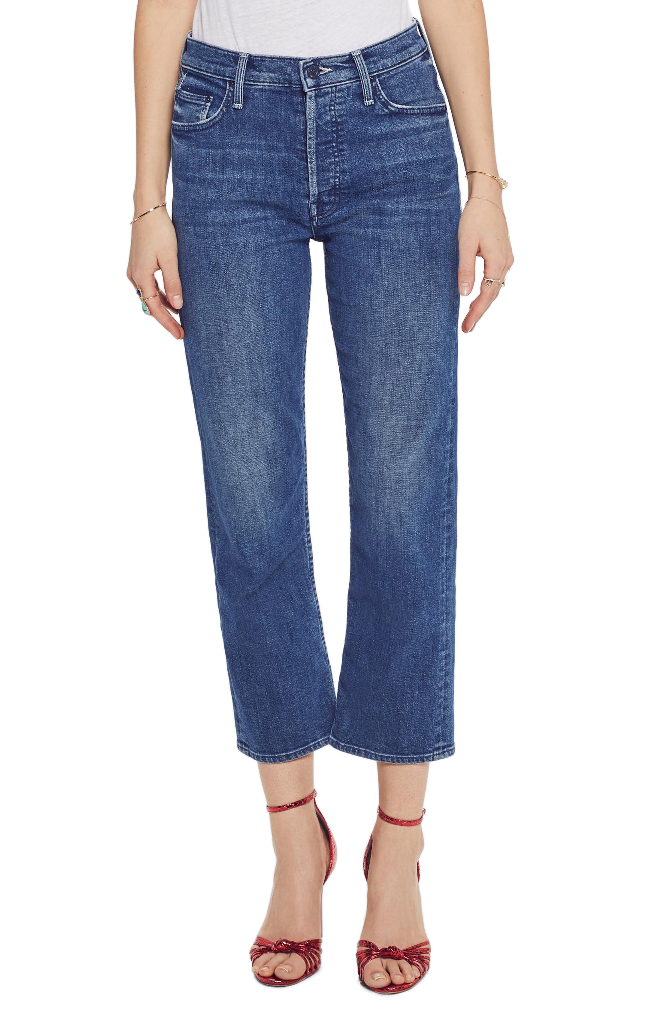 mother straight leg jeans