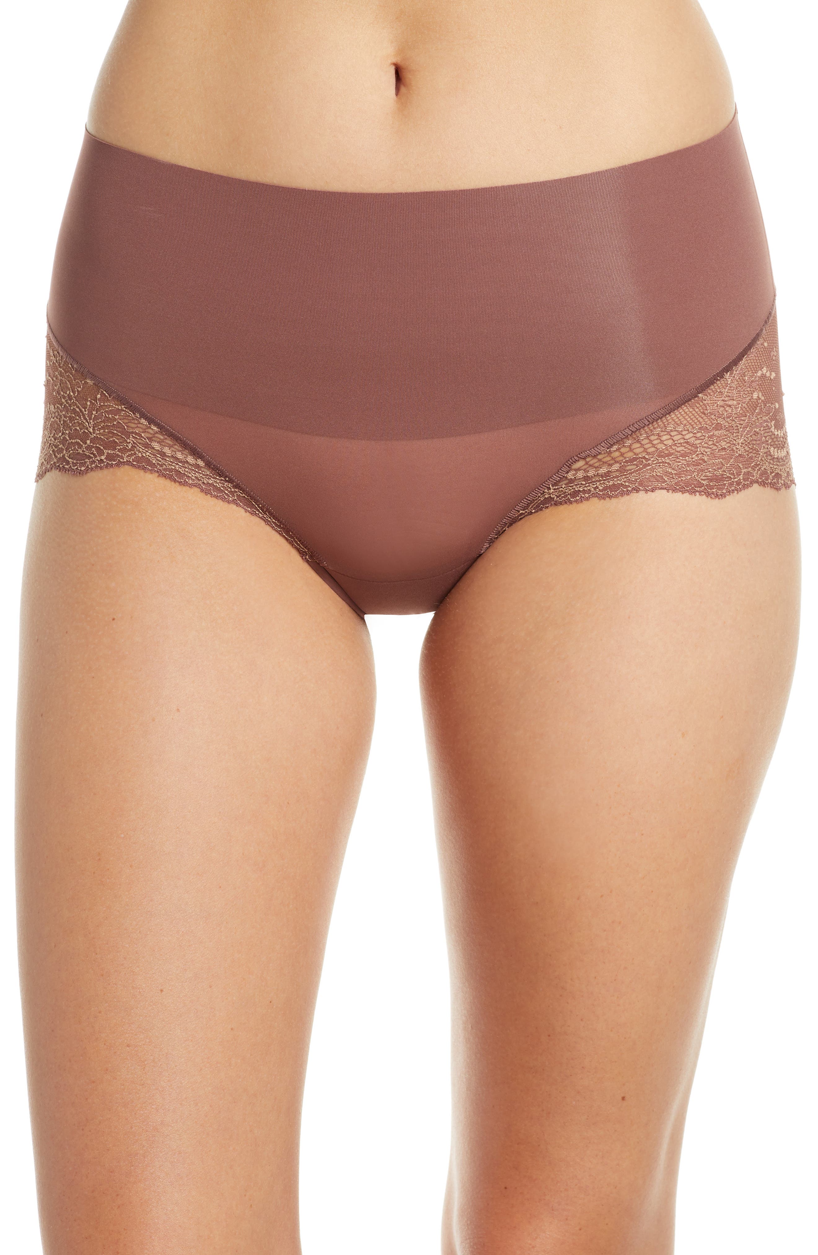 SPANX Lace Hi-Hipster in Soft Nude