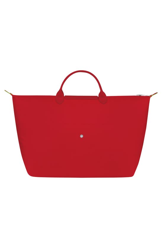 Shop Longchamp Large Le Pliage Recycled Travel Bag In Tomato