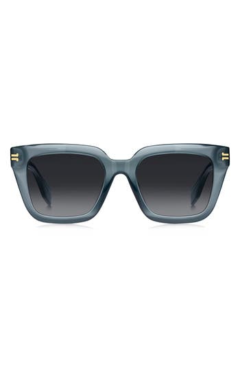 Marc Jacobs 52mm Gradient Square Sunglasses In Blue/grey Shaded