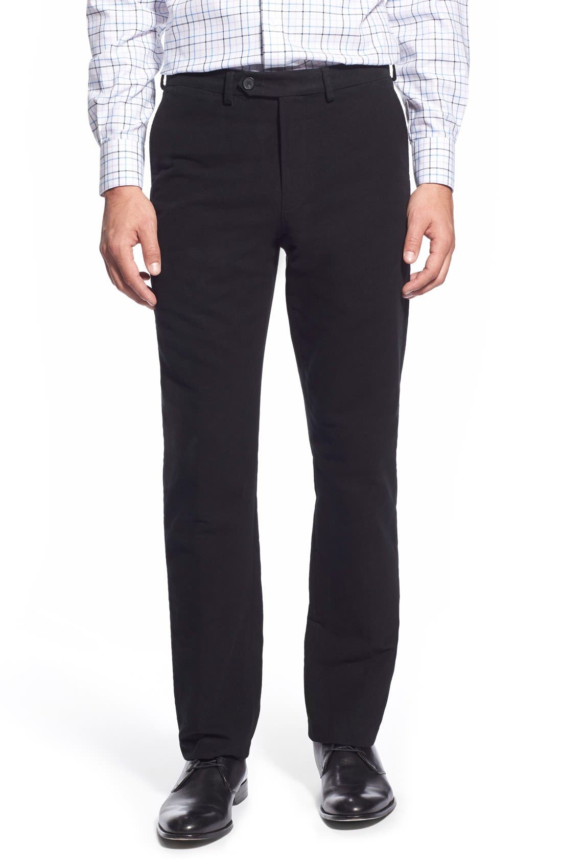 John W. Nordstrom® Straight Leg Moleskin Cotton Pants Nordstrom