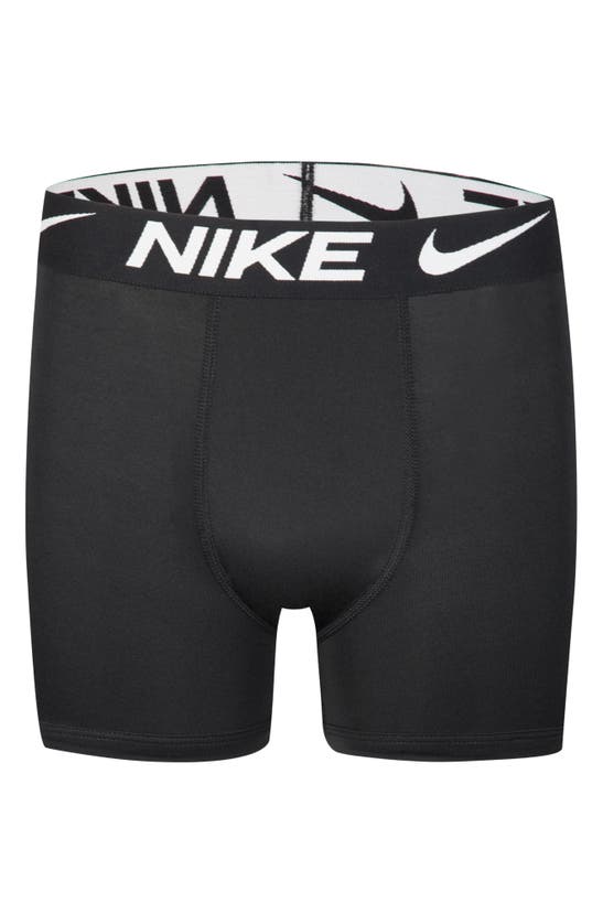 Nike Kids' Essential Dri-fit Micro Assorted 3-pack Boxer Briefs In Black