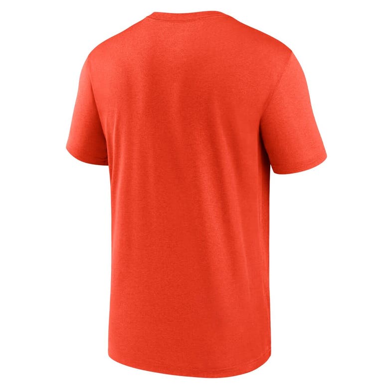 Shop Nike Orange Houston Astros Legend Fuse Large Logo Performance T-shirt