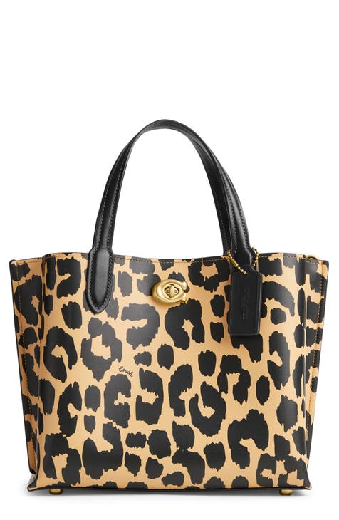 Women's Leopard Print Purse Handbag