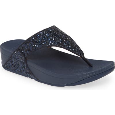 Fitflop Lulu Glitter Flip Flop, Blue