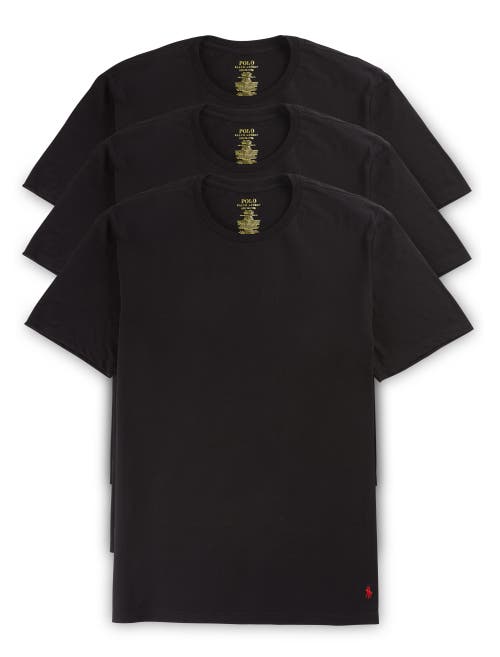 Polo Ralph Lauren 3-pk Crewneck Undershirts In Black