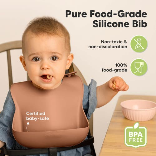 Keababies Prep Silicone Bibs In Dusk